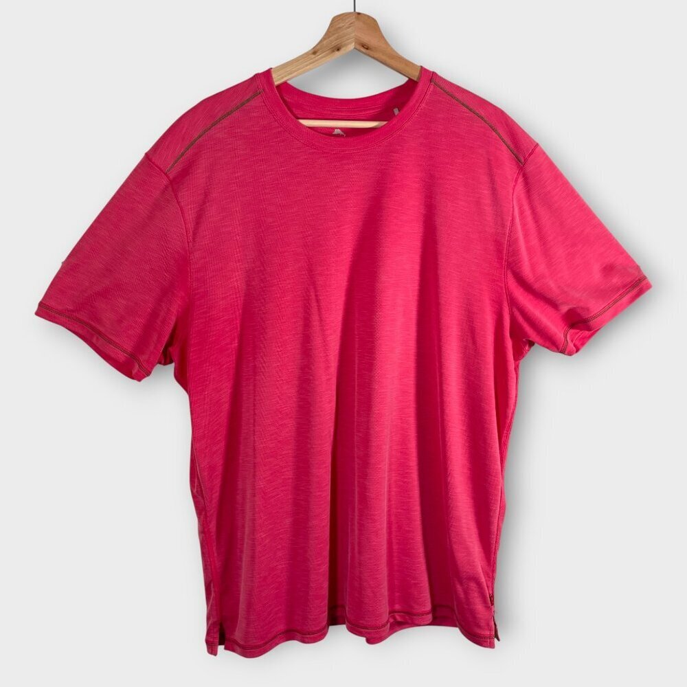 Tommy Bahama Performance Tshirt Mens XL Red Pink Short Sleeve Resort Athleisure